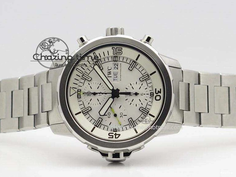 MIROTIME 0323 Versatile Aquatimer Chrono IW376803 V6F 1:1 Best Edition White Dial On SS Bracelet A 7359